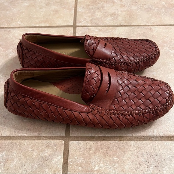 Robert Zur San Tropez Vintage Luggage Woven Driving Moccasins Soft Leather US 9M main image 4